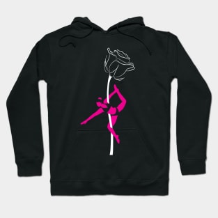 Pole Dance With Pink Rose Gift Hoodie